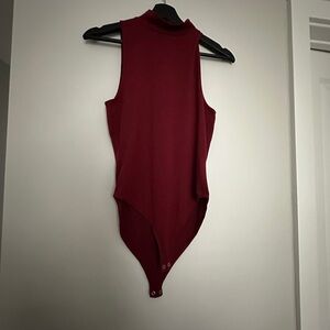 Forever 21 Maroon Sleeveless Bodysuit